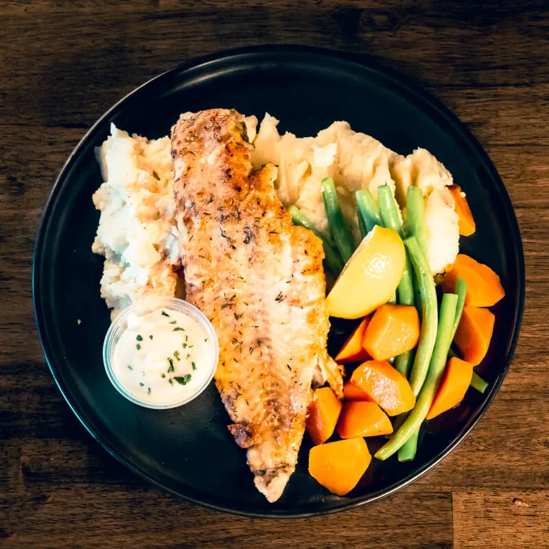 Pan Fried Herb Crusted Haddock